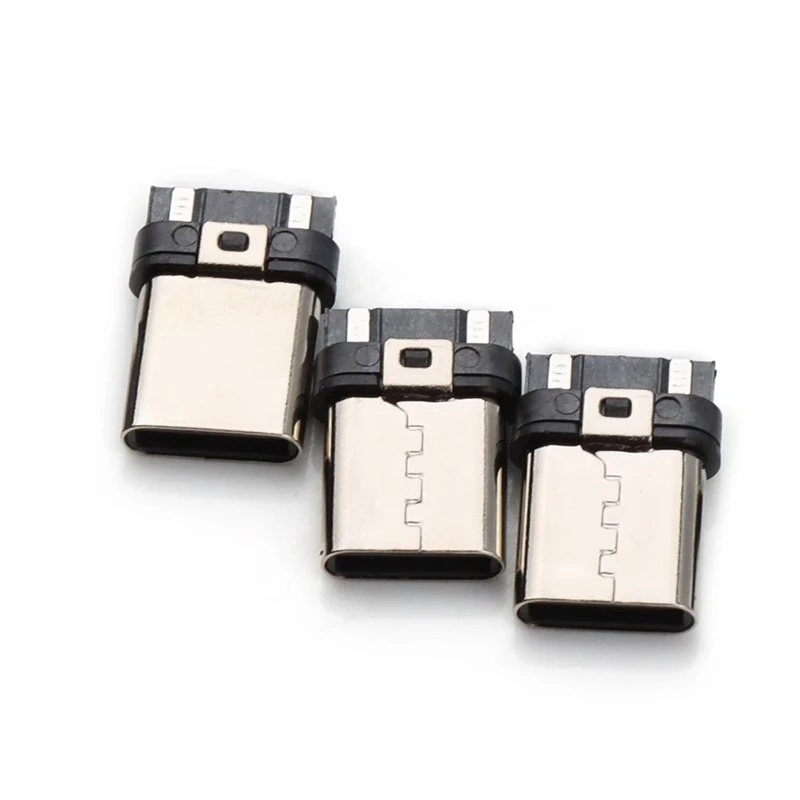 Разъем Type-c USB2.0 «папа» для зарядки данных «сделай сам», двухсторонний разъем для пайки проводов, передняя и задняя вилка 2P4P