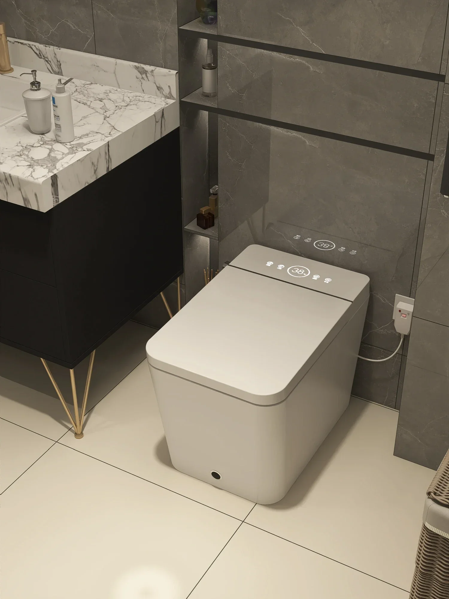 Modern High-end Automatic Bathroom Sanitary Wares wc Floor Intelligent Toilet Ceramic Smart toilets