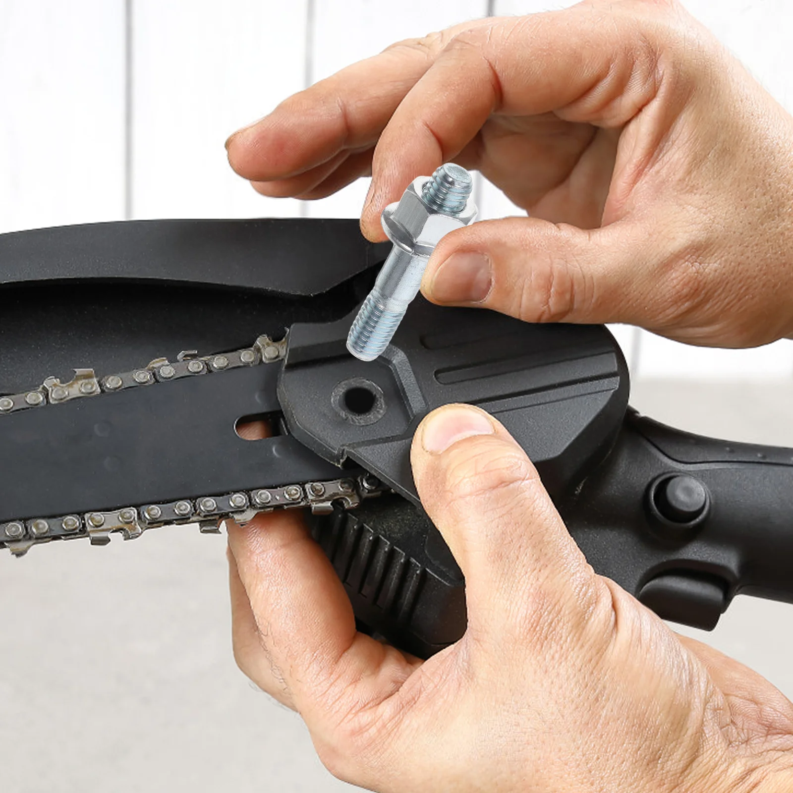 

10Sets Double-Ended Chainsaw Screws Robust Metal Nuts for Chain Bar Mounting Secure Fastening Maintenance Tool Chain Stabilizer