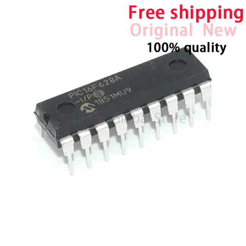 PIC16F628A-I/P DIP-18 PIC16F628A PIC16F628 16F628 Flash-Based, 8-Bit CMOS Microcontrollers