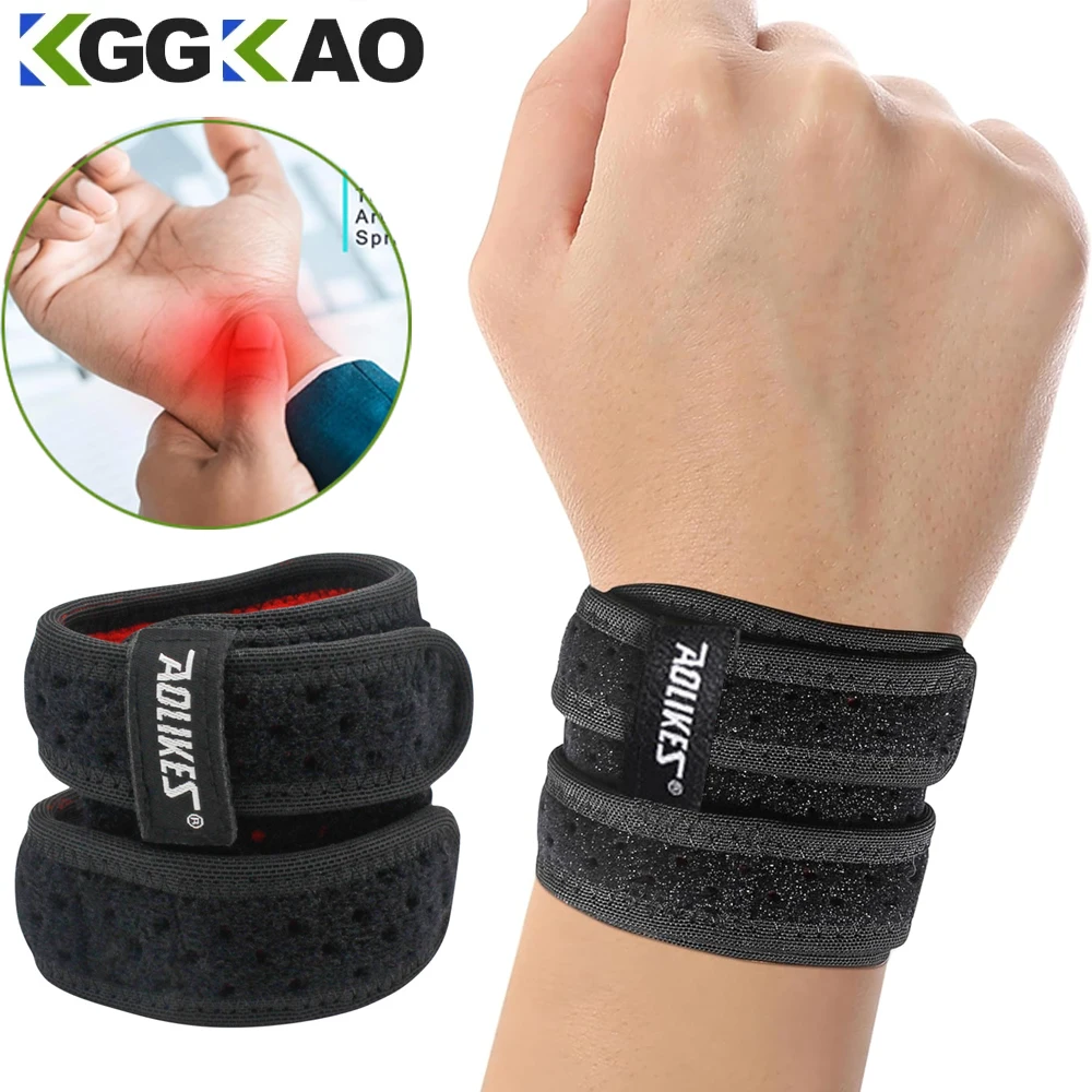 1Pcs Wrist Brace Wrap Compact Wristband Compression Strap Support for Workout Tennis Weightlifting Tendonitis Carpal Pain Relief