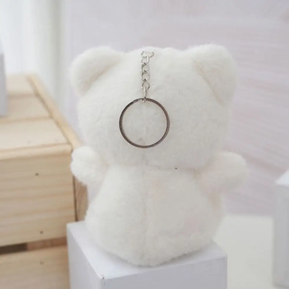 

Children Stuffed Animals Little Bear keychain Embroidered Bear Sitting Soft 13Cm Bear Bag Pendant Boys and Girls