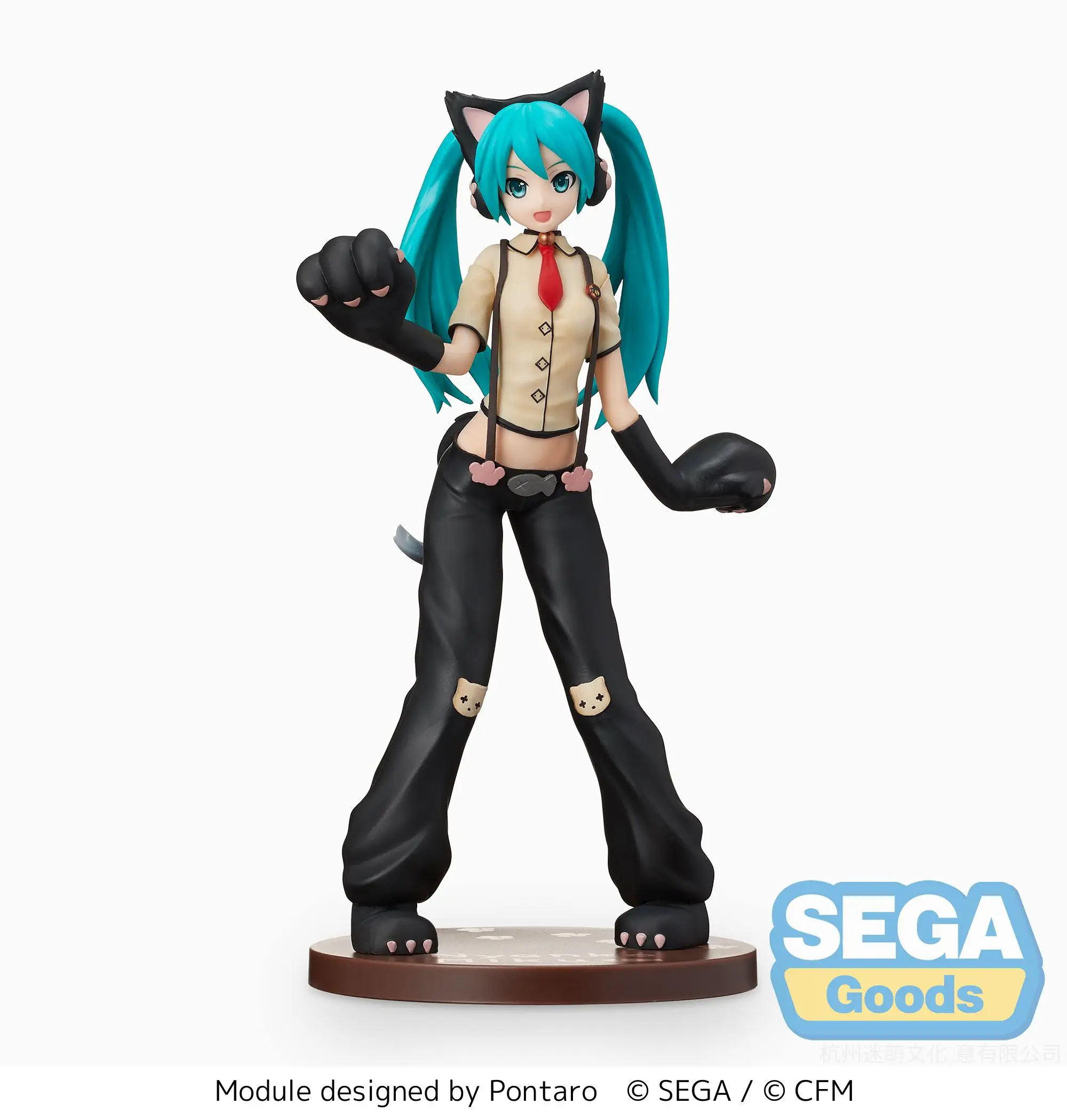 Original SEGA Anime Figure Hatsune Miku Project DIVA Arcade Future Tone SPM Figure Hatsune Miku Kitty Cat PVC Model Toys