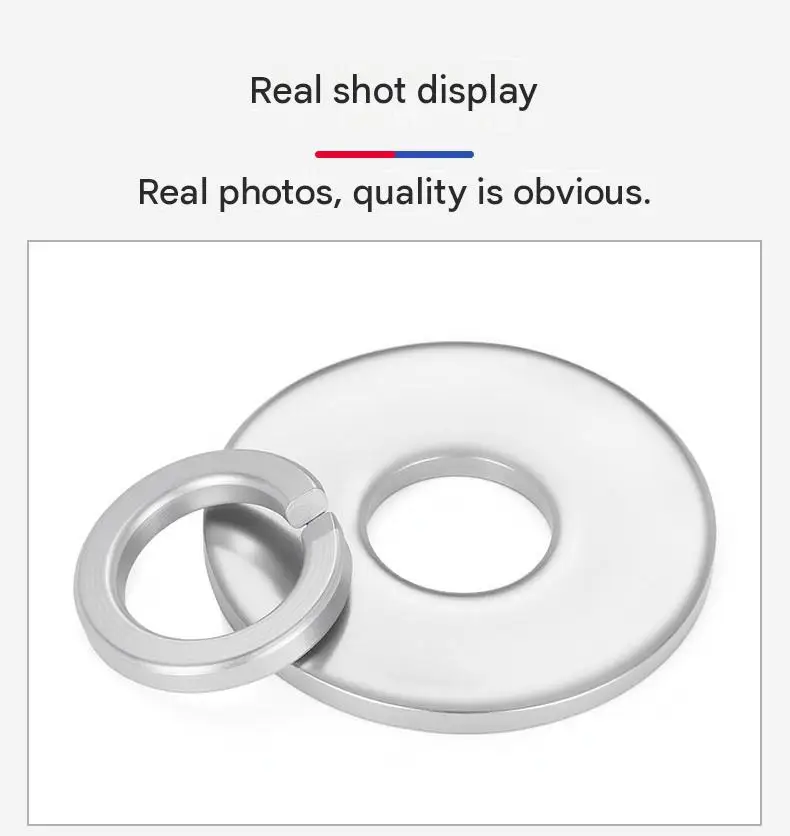 304 Stainless Steel M6 M8 Metric Flat and Spring Washer Set Multiple Sizes for Mechanical Assembly and Repair