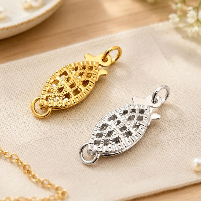 CORD Necklace Finishing Clasps with Gold-Tone and Silver-Tone Finish