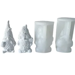 3D Faceless Santa Candle Silicone Mold Diy Christmas Dwarf/Snowman Scented Candle Plaster Soap Making Mold Christmas gift