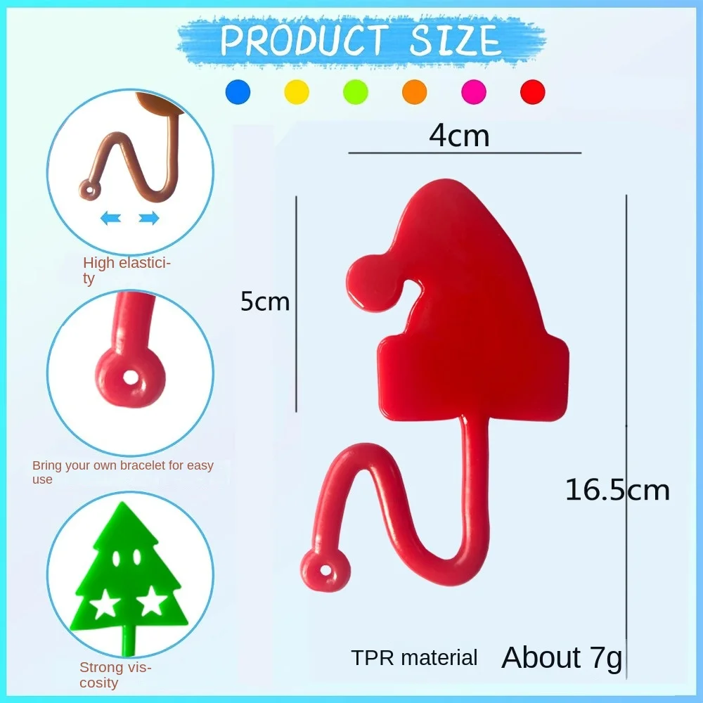 12/24/36 Pcs Soft Adhesive Santa Reindeer Sticky Palms Kids Birthday Christmas Carnival Party Gift Decoration Kindergarten Gifts