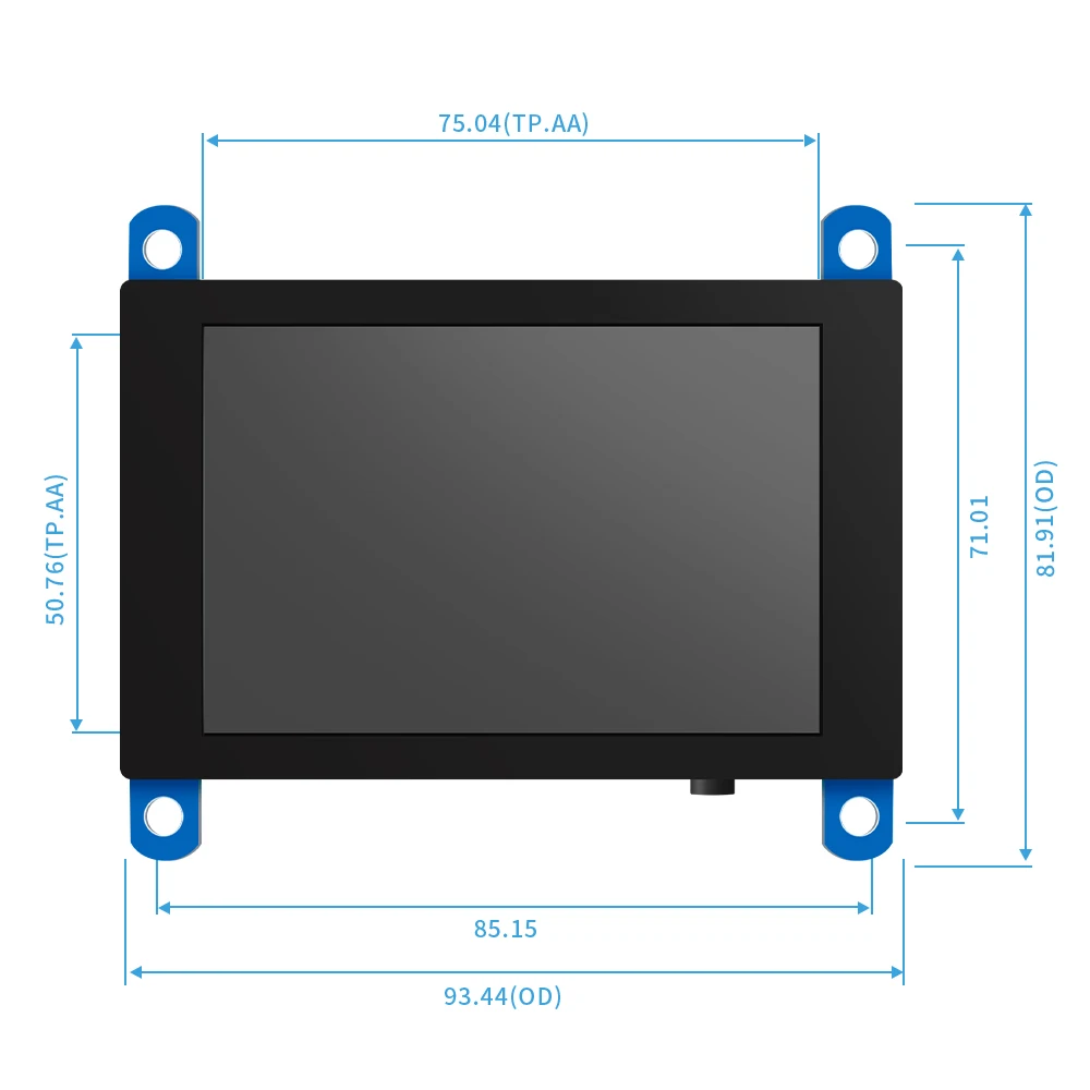 Mini pantalla LCD HDMI de 3,5 pulgadas, 480x320, Compatible con Raspberry Pi 400, 4, + 3B 3B, Windows, pantalla táctil