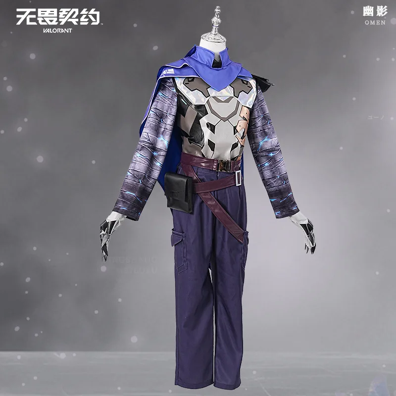 Game VALORANT Omen Cosplay Costume Controller  Outfits with Mask Halloween Uniforms Party Suit Anime Clothings HCos - view 3