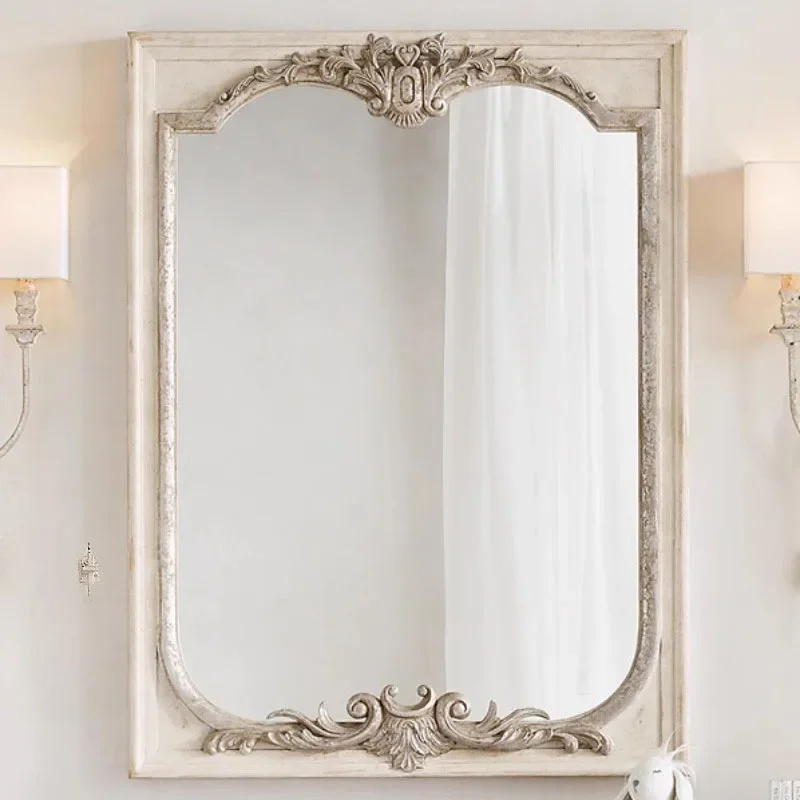 

Rectangle Nordic Bathroom Mirror Wall Aesthetic Korean Style Large Luxury Mirror Maiden Creative Unique Decoration Home Decor