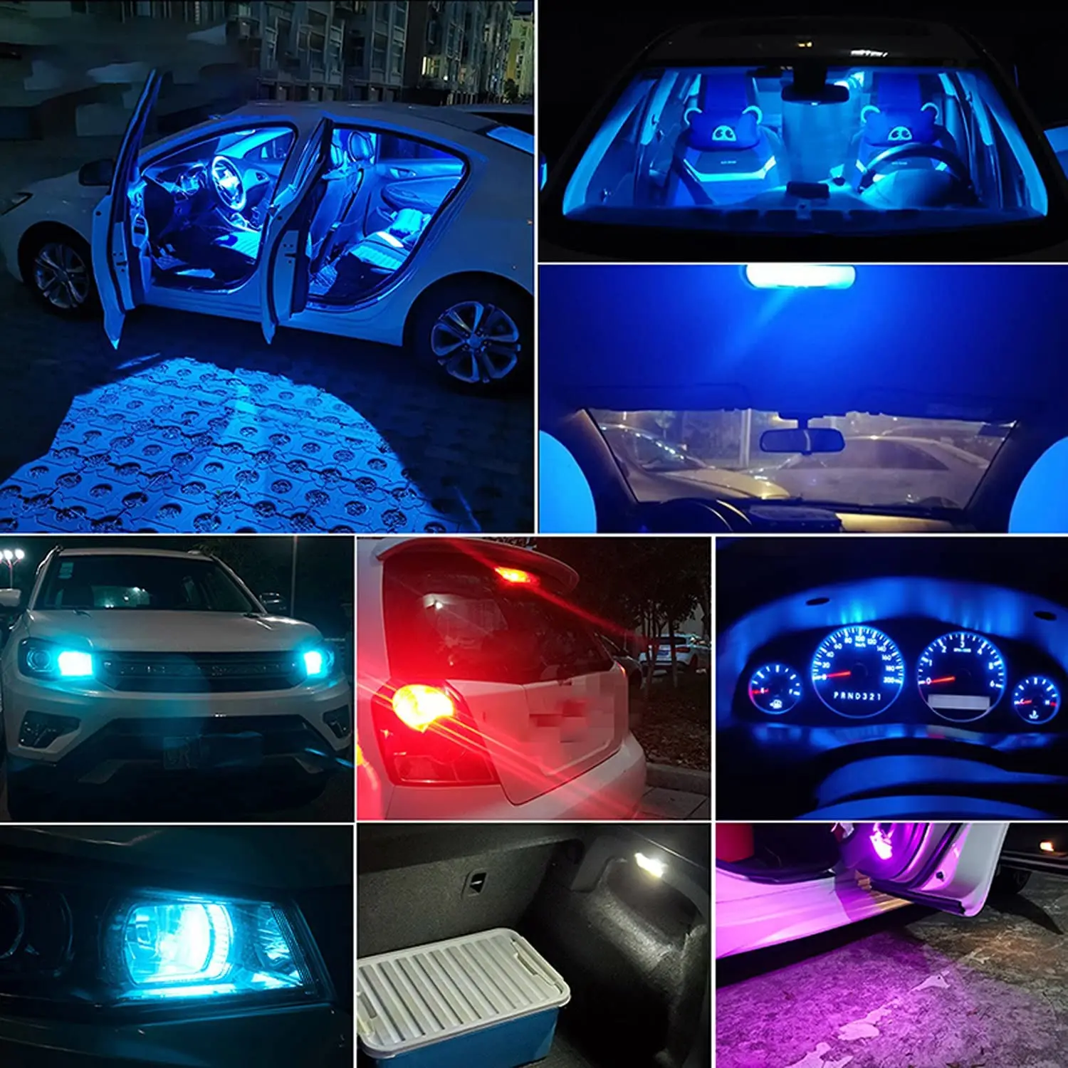 W5W Led T10 Car Light COB Glass 6000K White 12V Auto Automobiles License Plate Lamp Dome Reading Lamps DRL Bulb Accessories