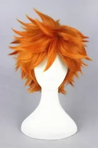 Messaggero mistico Haikyuu! !Hinata Syouyou Cosplay Parrucche cosplay a strati soffici arancioni corte Cosplay per capelli sintetici resistenti al calore