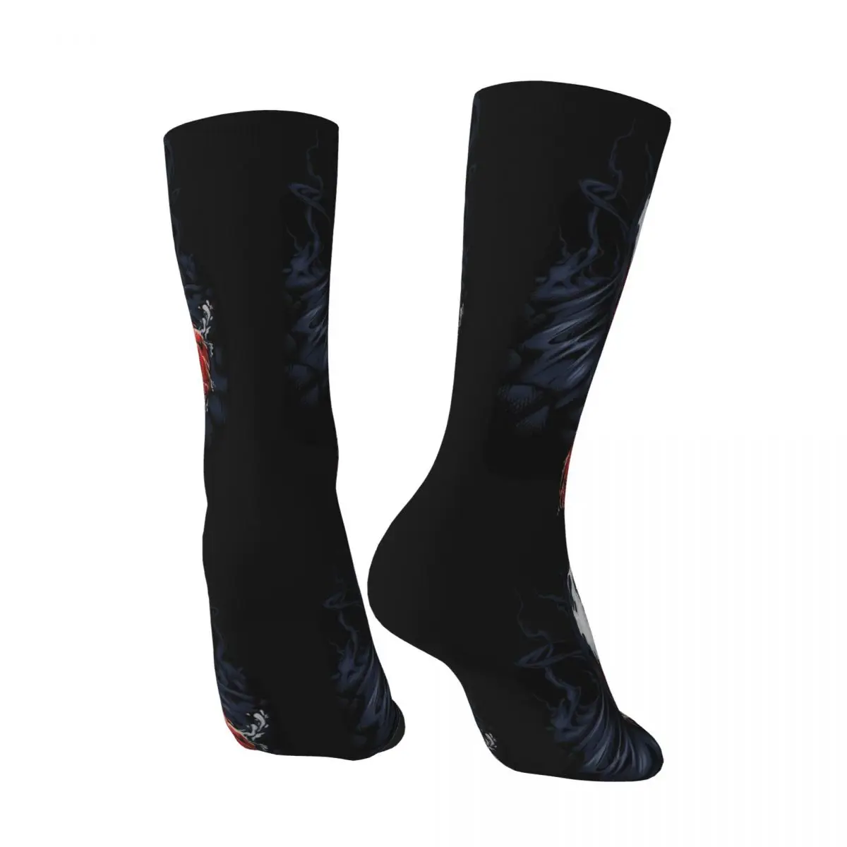 Divertenti calzini a compressione da uomo felici Happy Retro Harajuku Marvel Venom Hip Hop novità Seamless Crew Crazy Sock Gift stampato