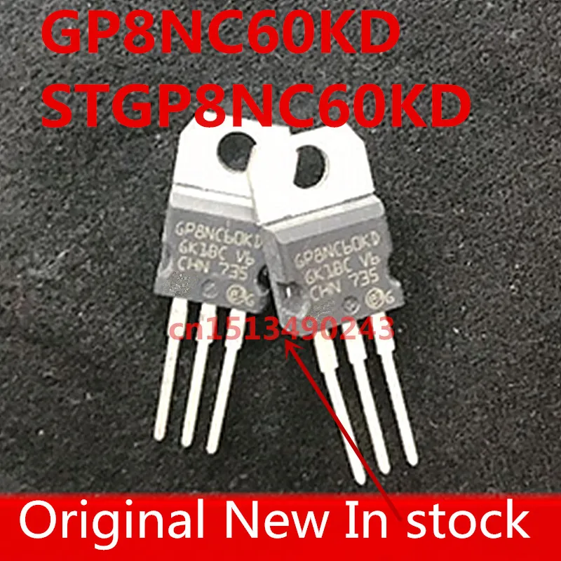 GP8NC60KD STGP8NC60KD 8A600V TO-220 Original, 5 unidades por lote, nuevo, en stock