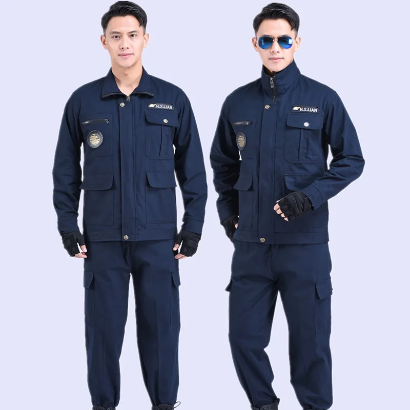 

Thickened Pure Cotton Workwear Set for Welder Anti-Scalding Men's Work Uniform Durable Labor Protection Clothing
