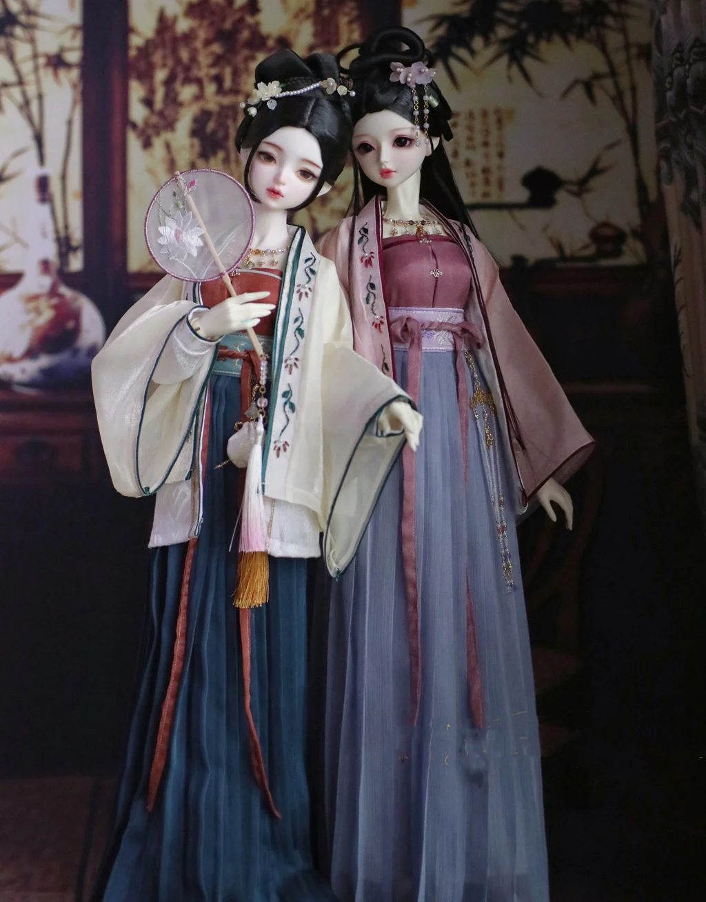 

1/4 1/3 Scale BJD Clothes Ancient Costume Chinese Hanfu Fairy Dress Outfit For BJD/SD MSD SD13 Big Girl Doll Accessories A1230