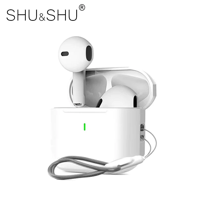 New Wireless Bluetooth Earphones TWS 5.3 Headsets Music Earbuds With Charging Bin Lanyard Touch Control HD Mic For IOS Android