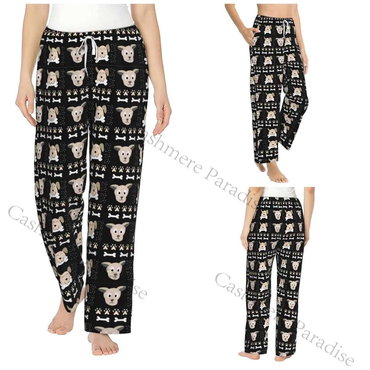 

Dog Warm Women Pajama Pants Flannel Sleep Bottoms Soft Fleece Loungewear