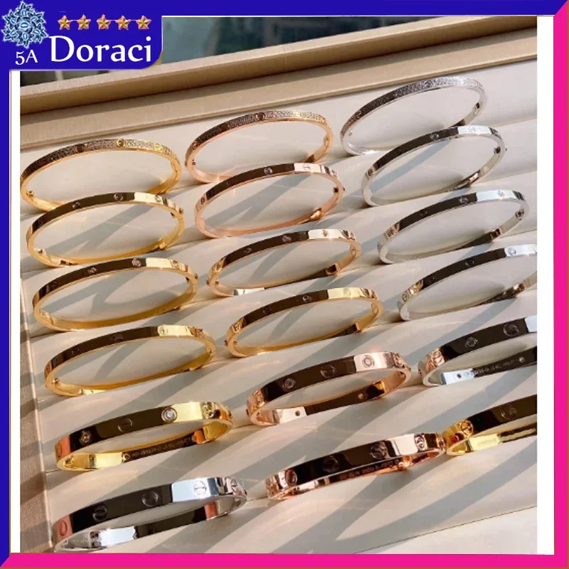 High-end New European and Amrican Popular Nail Bracelet Personality Fashion Screw Full Diamond Bullet Bracelet