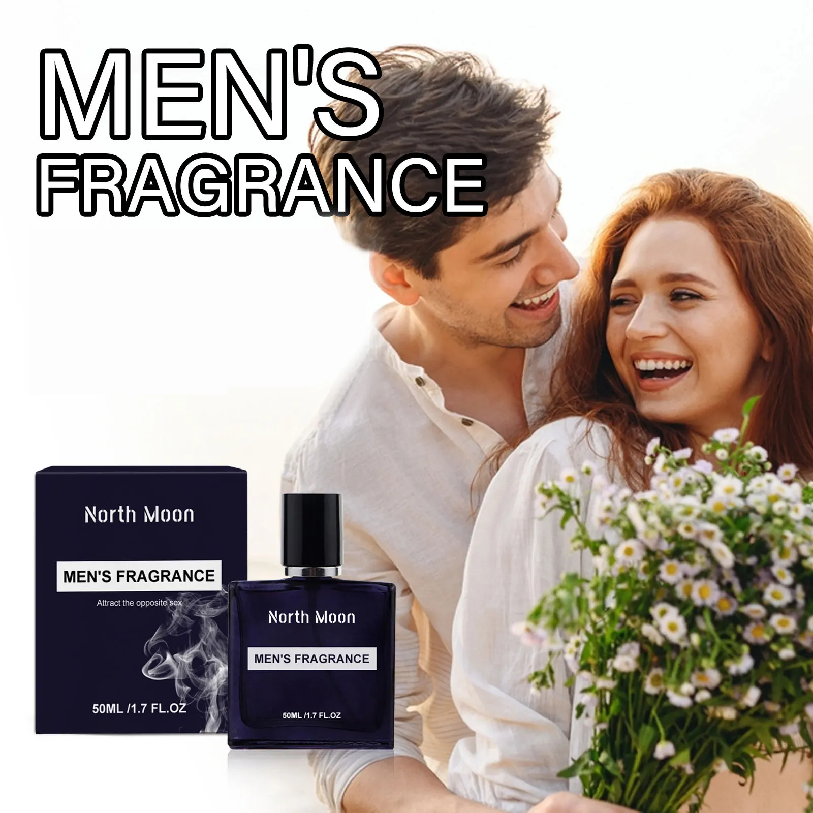 North Moon-sexuellement floral glamour pour hommes, parfum de plante durable, parfum frais et léger, dépistolet ants corporels aux phéromones, nouilles de Cologne, rendez-vous