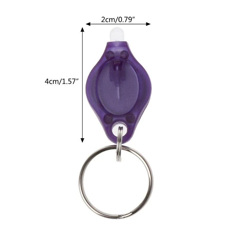 Practical Torch Light Keyring UV Mini LED Flashlight Keychain Currency Passports Detector for Creative Gift for Men W
