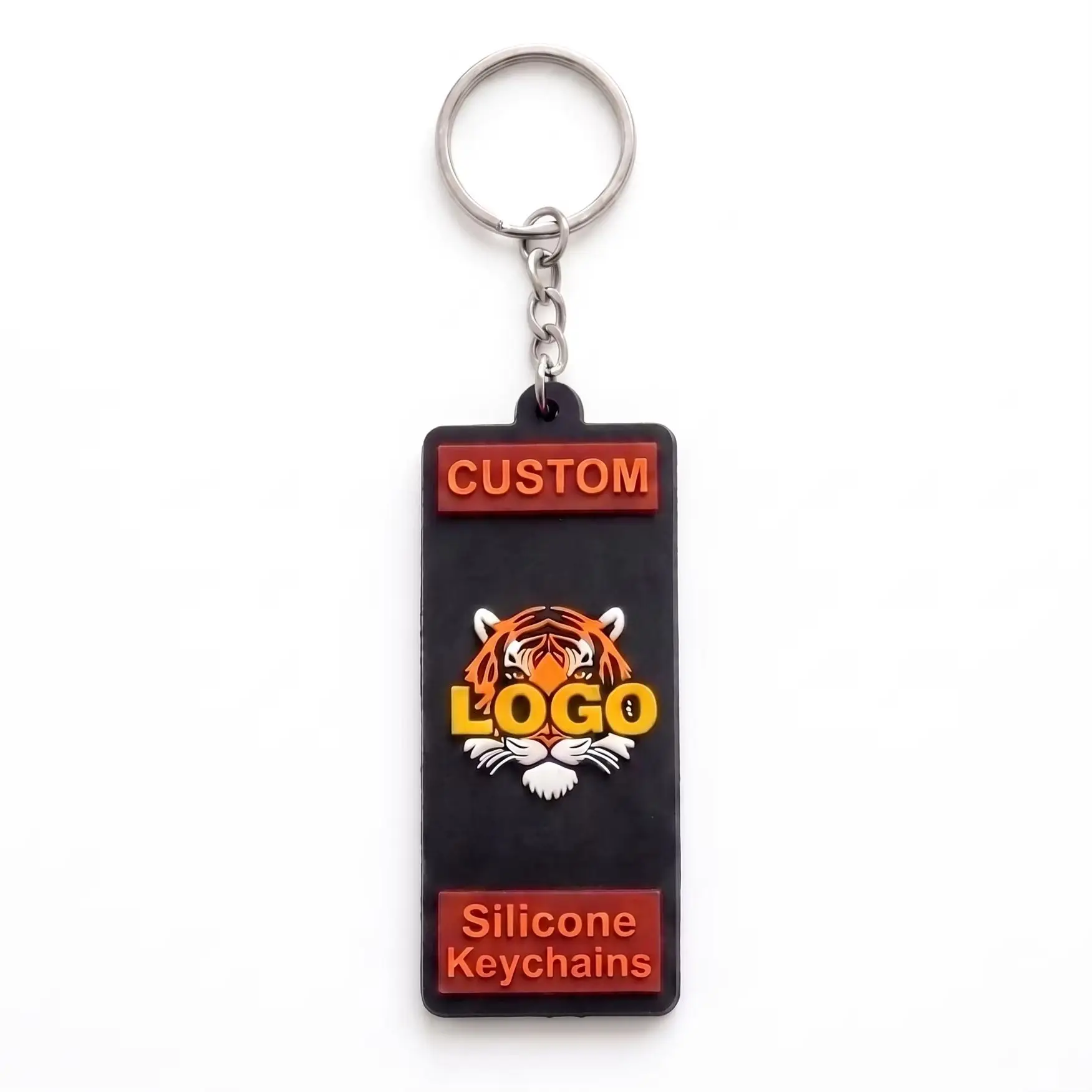 Custom Soft PVC Keychain With Personalized QR Code & Printed Logo Promotional Gift Key Ring