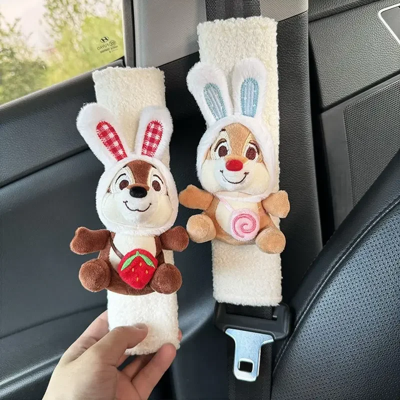 New Disney Series Chip Dale Cute Creative Cartoon Doll Car Seat Belt Simple Fashion Soft Comfortable Plush Shoulder Protector