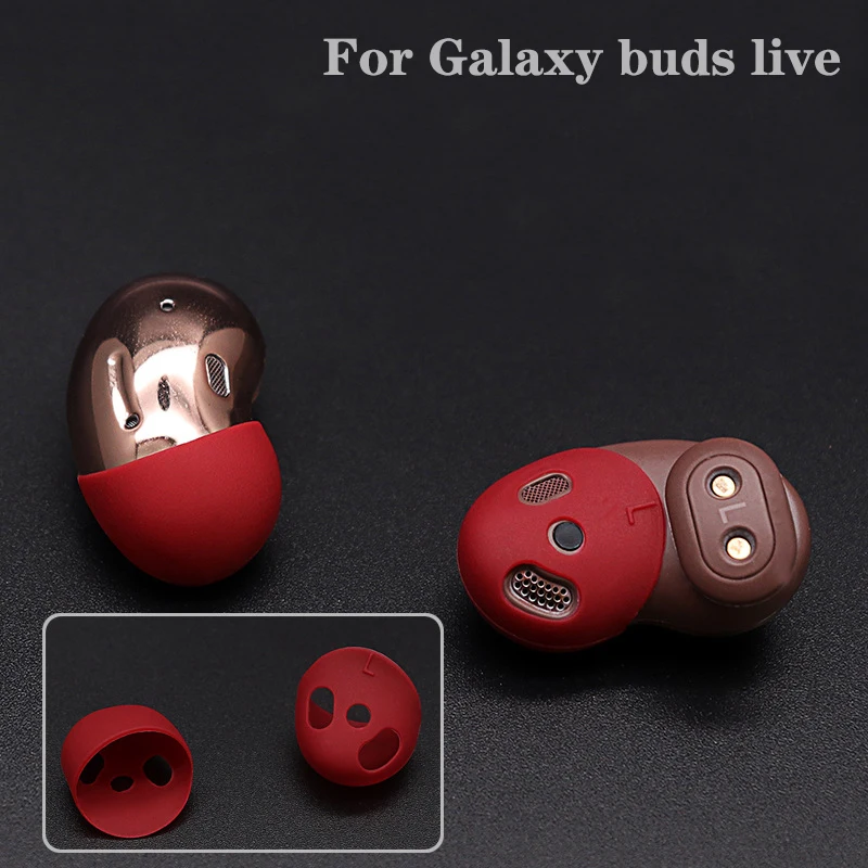 Capas de Silicone para Fones de Ouvido Samsung Galaxy Buds Live, Almofadas Protetoras para Fones Bluetooth Intra-auriculares, 2 Peças/Par