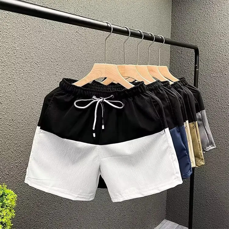 

Qui Dry Ice Silk Sports orts Men's Loose Fit Tee-quarter Length Outdoor Casual Beach Four-quarter Mid-length Pants