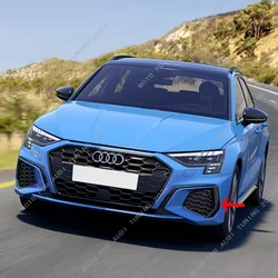For Audi A3 Sportback 2021-2024 Car Front Siad Air Intake Frame Grille Trim Front Side Foglight Spoiler Stickers Bodykti Tuning