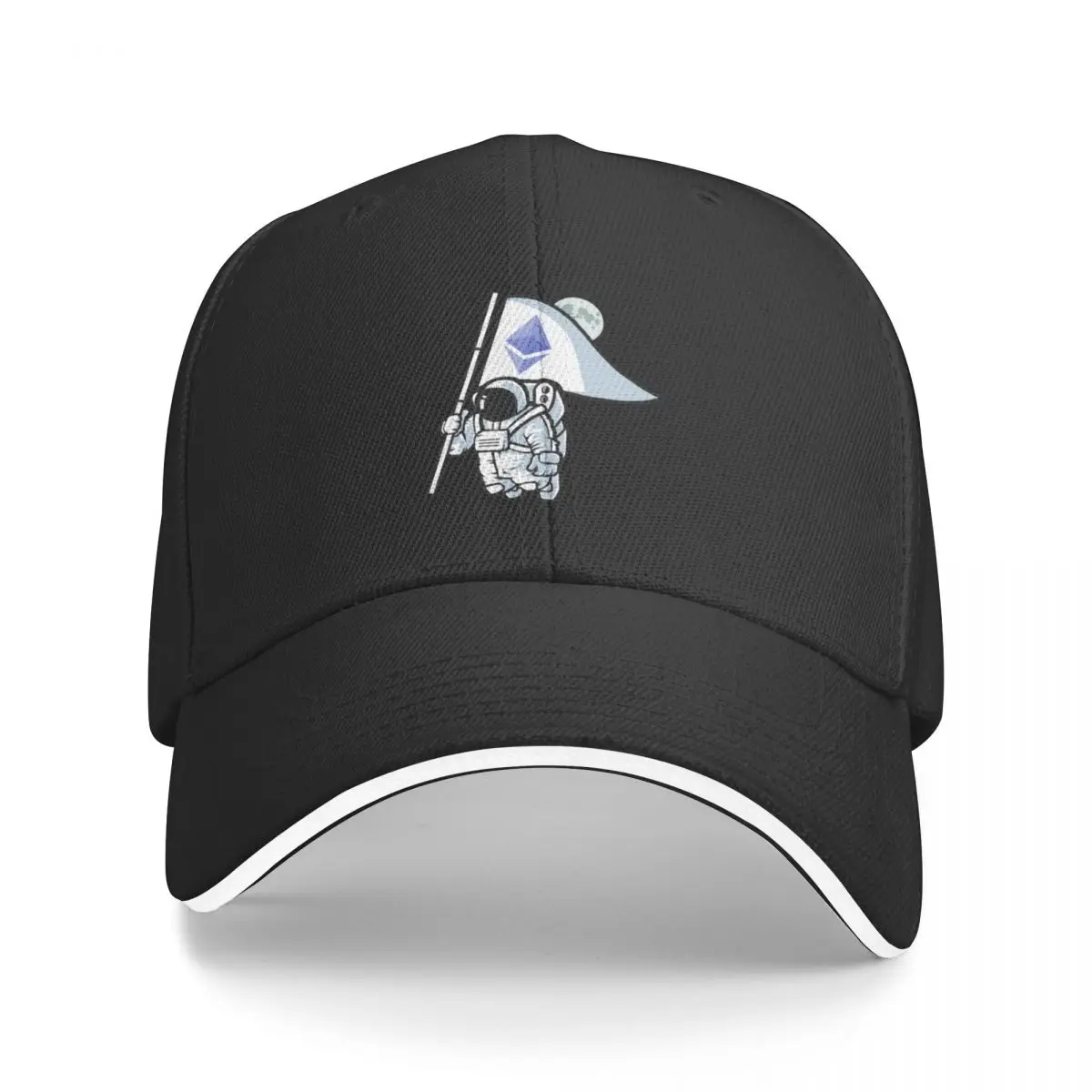 Ethereum to the Moon - Ether - Crypto Baseball Cap Wild Ball Hat Rugby Gentleman Hat Caps For Men Women's