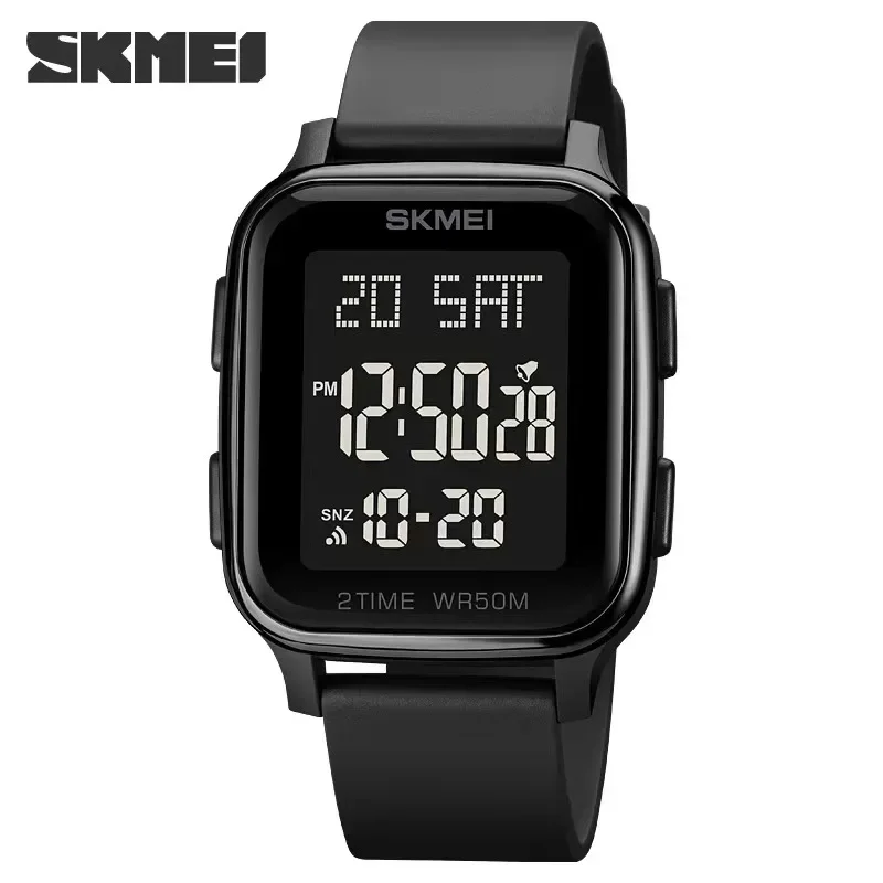 SKMEI 1858 Digital Watch for Men Electronic LED Display Sports Waterproof Countdown Mens Wristwatches Clock 1888 Reloj Hombre