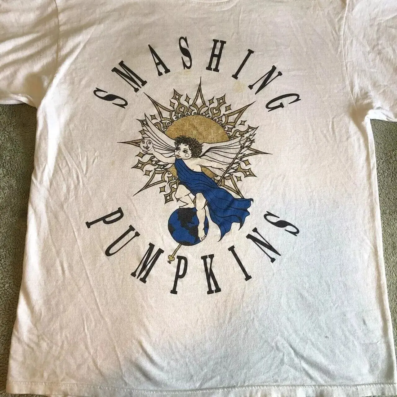 

Vintage Smashing Pumpkins Cotton White Unisex Tshirt All Size S-5XL KH3519