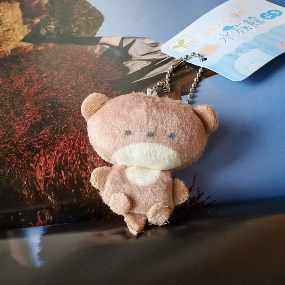Pendentif en peluche d'aquarium de dessin animé mignon, pingouin en peluche, porte-clés en forme de poisson, Style japonais, décor de sac à dos, pendentif de clé de voiture