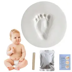 Baby DIY Hand And Footprint Kit Ink Pad Newborn Handprint Souvenir Accessories Toddlers Photo Frame Wash free Safe ink Baby Gift