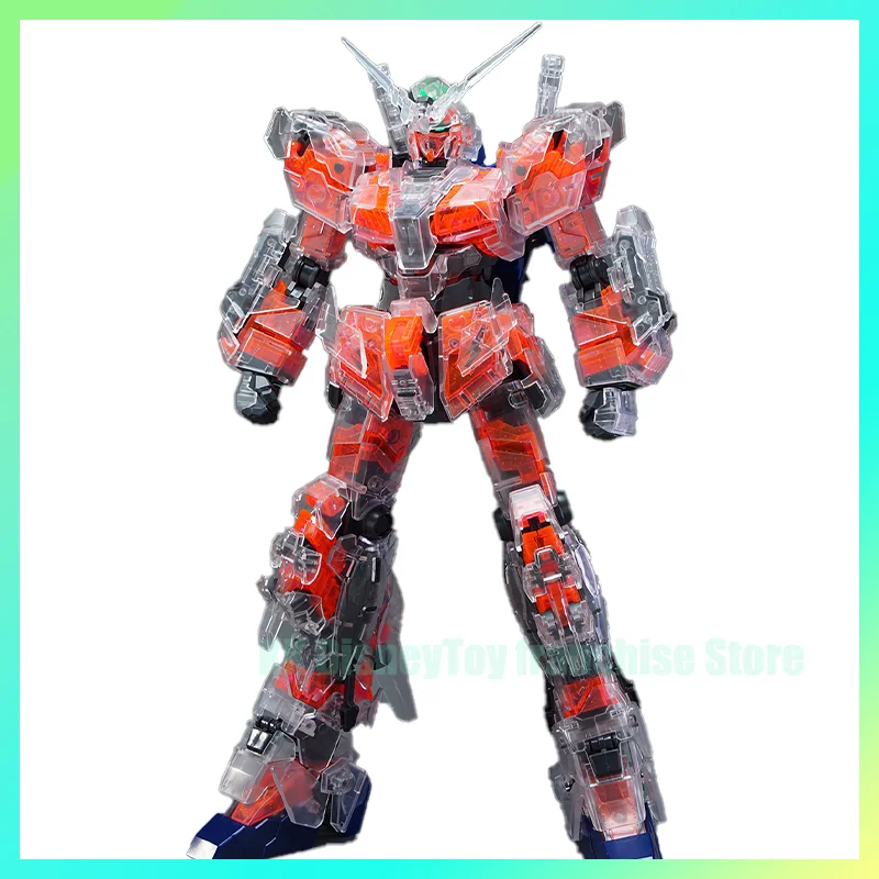 1/72 FANGDAJING RX-0 Unicorn ชุดเกราะใสในสต็อกคอลเลกชันประกอบตัวเลขการกระทําหุ่นยนต์พลาสติกรุ่นของเล่นเด็ก