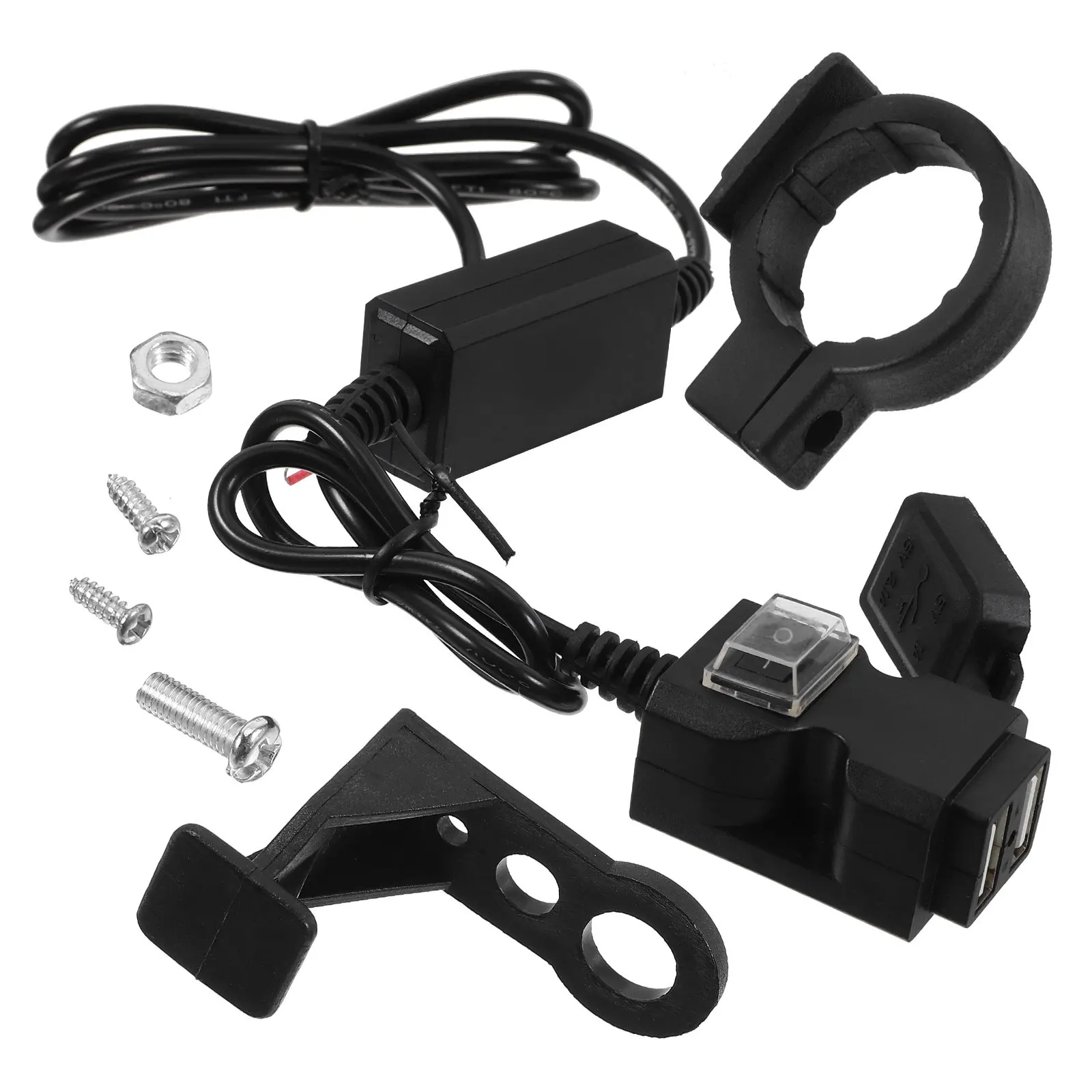 

Dual Ports Motorcycle Phone 5V2A Weatherproof Usb Outlet Plug For Motorbike Navigator Vehicle Accessories 12V Charging