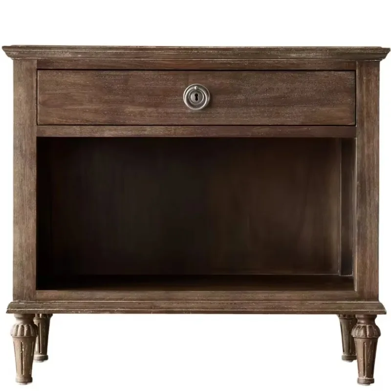 

Solid wood high-end luxury series single bedside table - luxury bedside table
