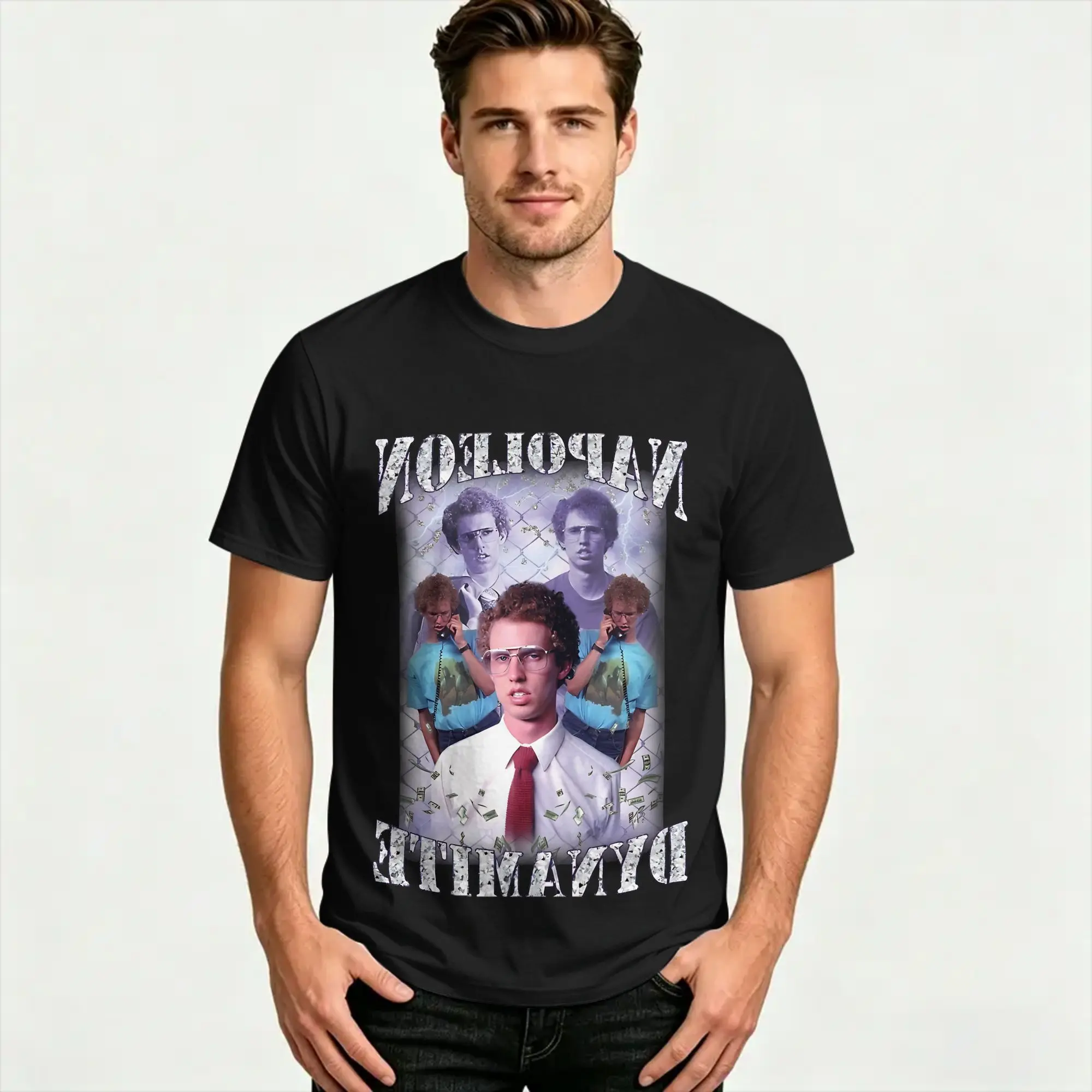 Men Women Napoleon Dynamite Vintage  T Shirts  100% Cotton Tops Novelty Short Sleeve O Neck Tee Shirt Printed T-Shirts