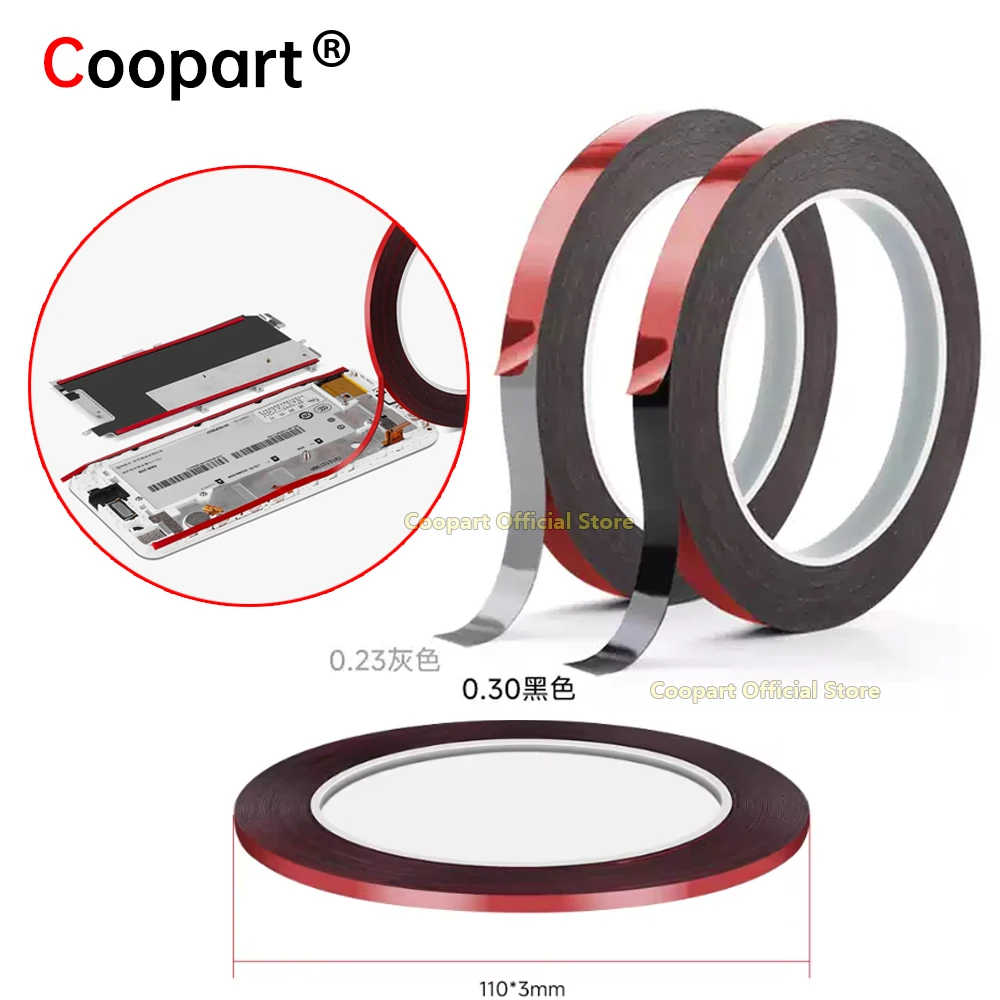 10m Double Sided Adhesive Tape for Sealing the Back Cover For Mobile Phone Screen Good Tablet Sponge Back Adhesive