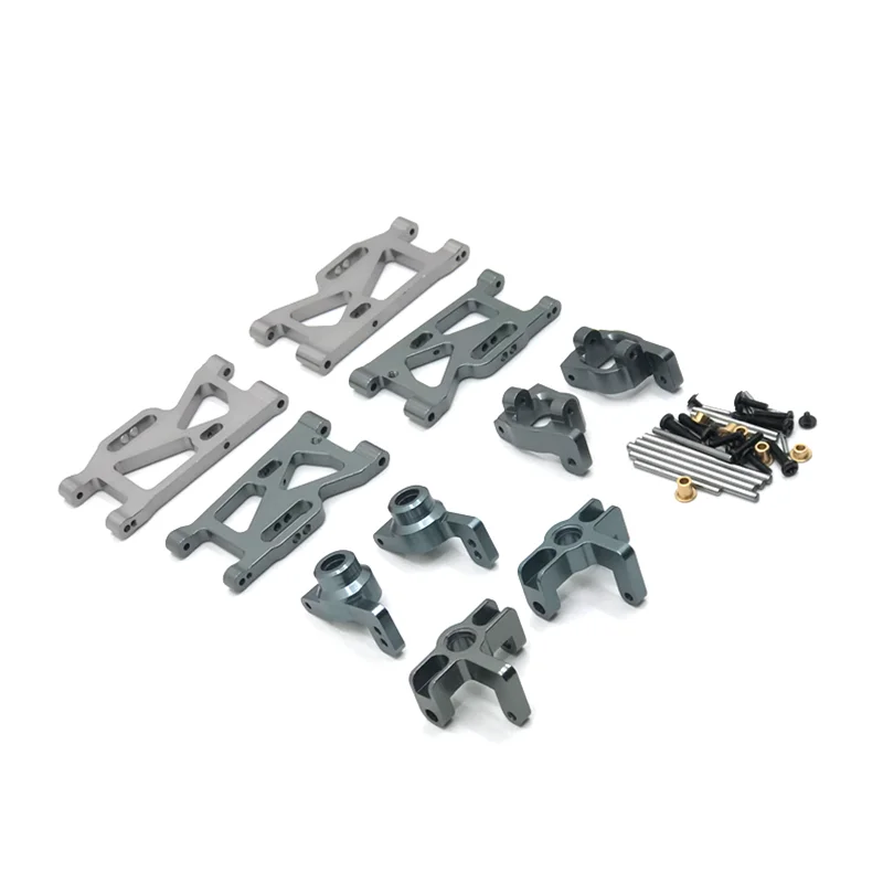 Atualização de metal braço oscilante conjunto copo direção 5 para wltoys 124019 144010 144001 144002 124016 124017 124018 rc peças do carro