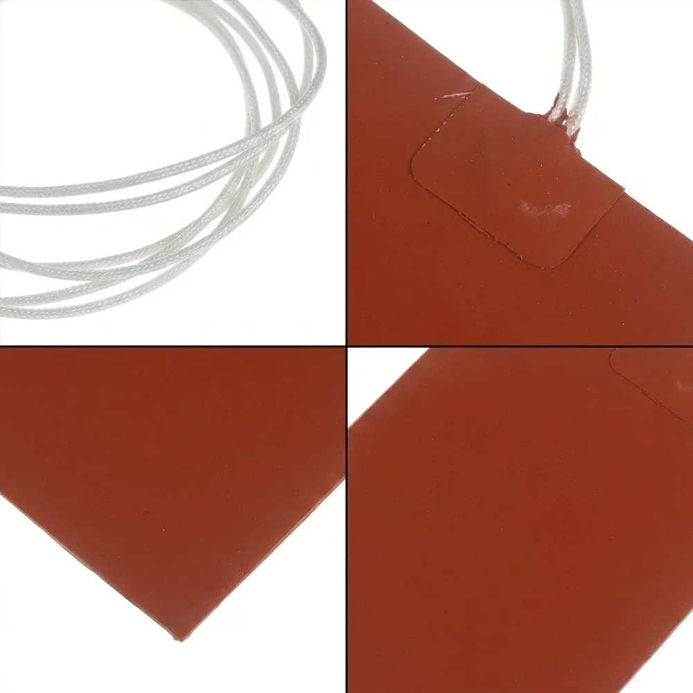 300W 220V Silicone Heating Pad 17x12cm Waterproof High Temperature Resistant For Fuel Water Oil Tank Engine Warming Strip