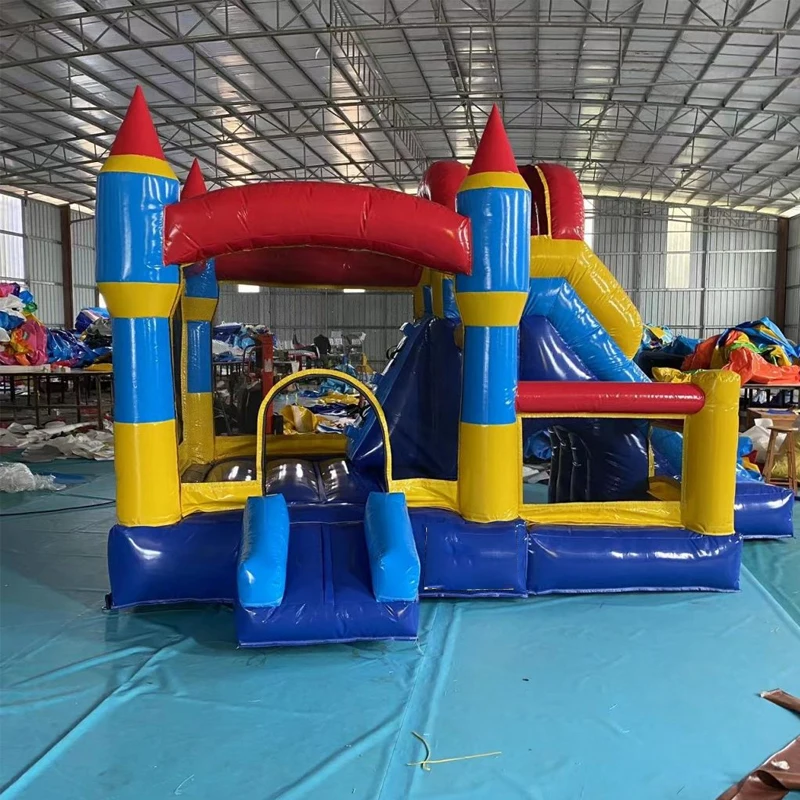 

Factory Price of Inflatable Castle Toys Inflatable Bounce House with Slide and Hair Dryer Hot sell