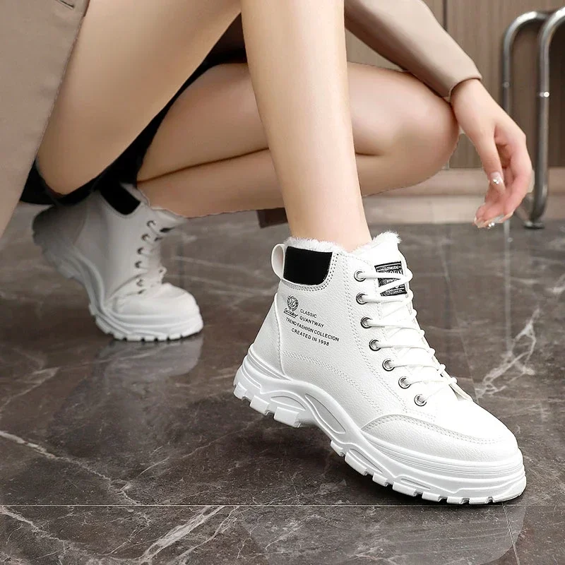 New Women Winter Snow Boots Fashion Style High-top Shoes Casual Woman Waterproof Warm Female High Quality Outdoor Leisure 2024