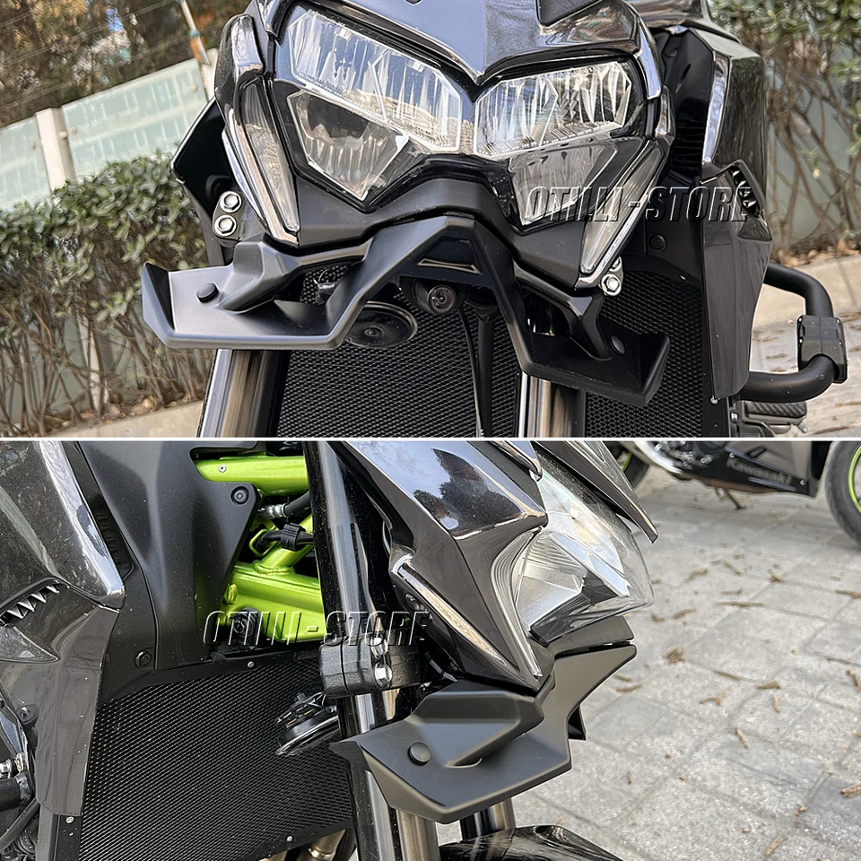 Spoiler Anteriore Winglet Aerodinamico Per Kawasaki Z-900 / Z900 2025-2026 – Carenatura Naked Carbon Side
