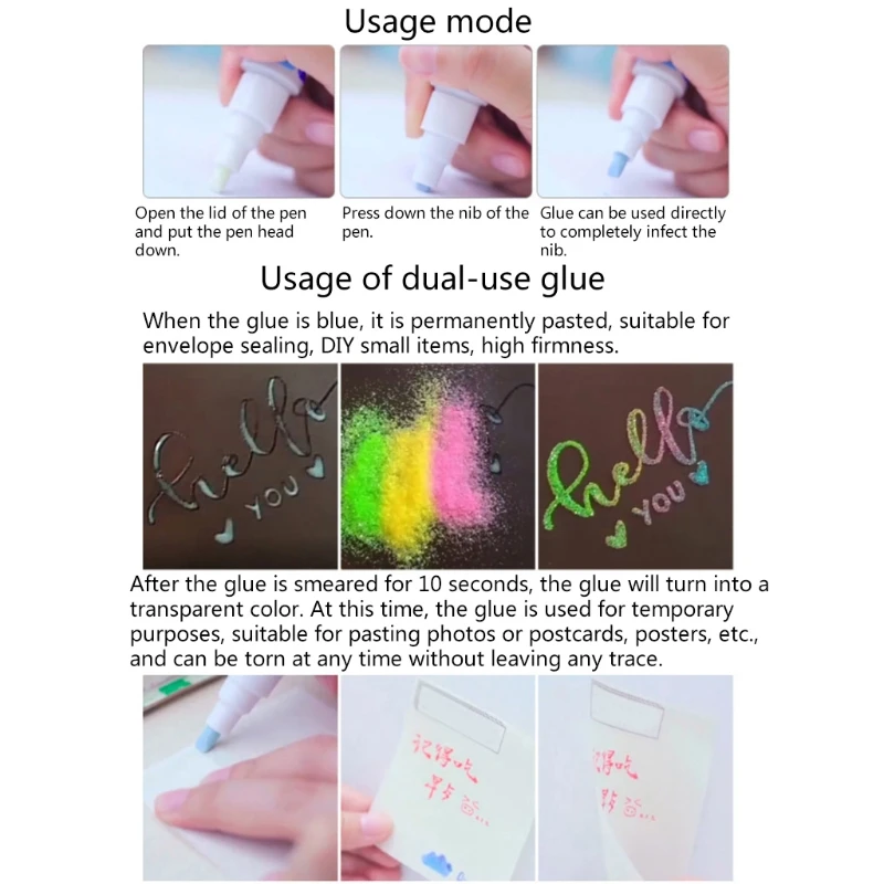 Bút thủ công 2 chiều an toàn động cho đồ thủ công DIY trang trí trường học văn phòng