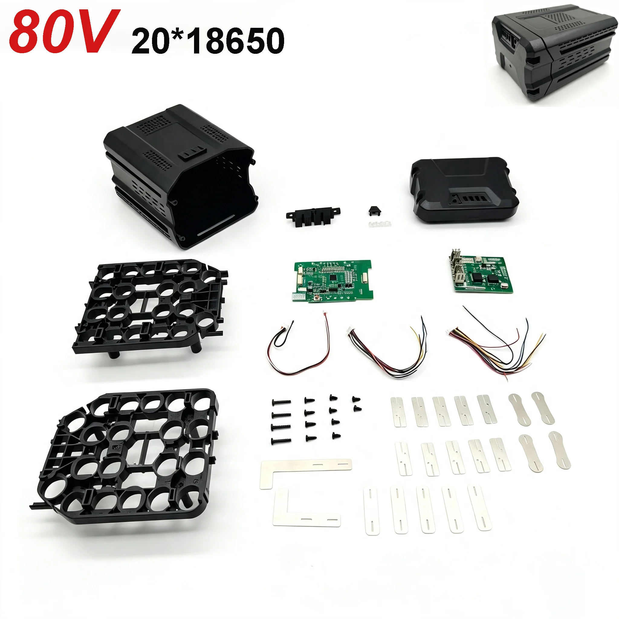 20-18650-storag-box-li-ion-battery-case-bms-charging-protection-circuit-board-pcb-for-greenworks-80v-mower-cropper-grass-cutter
