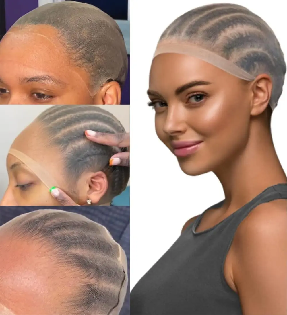 

Тонкие прозрачные шапочки для париков для женщин, дышащие высокоэластичные шапочки телесного цвета, 6 шт. в 3 упаковке