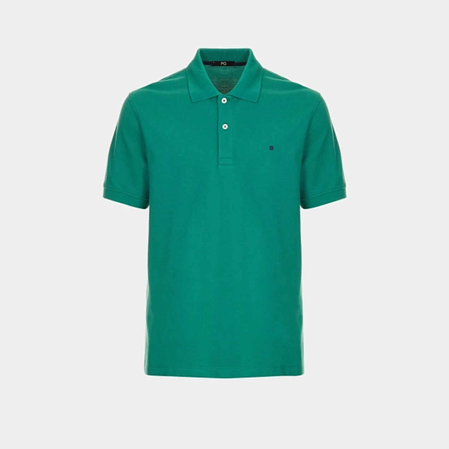 PG Kleines Logo Besticktes Einfarbiges Baumwoll-Kurzarm-Poloshirt für Herren Regular Fit Minimalistische Lässige Oberteile – Detail 18