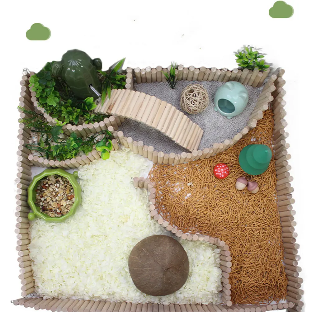 

Decorative Miniature Fence Wood Garden Fence for Micro Landscape Adornment Fine Workmanship Smooth Feel Child Safe Natural